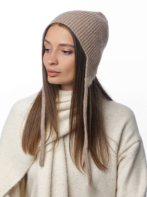 DFR90-13 FABRETTI Шапка женская 40% шерсть енота, 20% шерсть, 25% вискоза, 15% нейлон