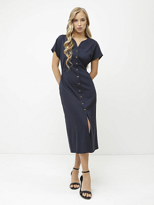 NCF81-110 FABRETTI Платье женское 70% лён 30% вискоза