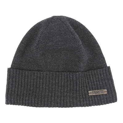 DFRG52-45f FABRETTI Шапка мужская 50% шерсть, 30% вискоза, 20% полиэстер