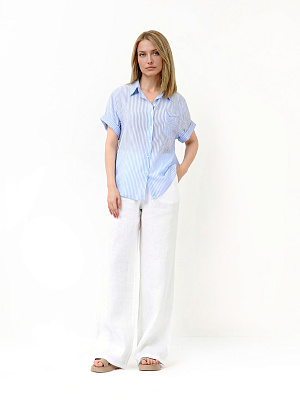 NEST70-9 FABRETTI Рубашка женская 50% тенсел, 44% полиэстер, 6% полиамид