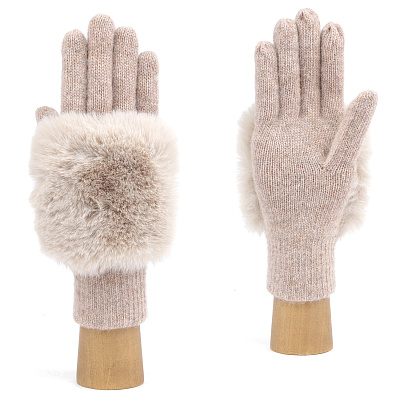 JFF8-10 FABRETTI Перчатки жен. 70% шерсть/20% ангора/10% нейлон