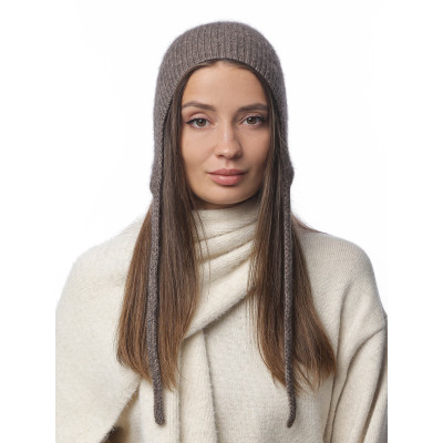 DFR90-12 FABRETTI Шапка женская 40% шерсть енота, 20% шерсть, 25% вискоза, 15% нейлон